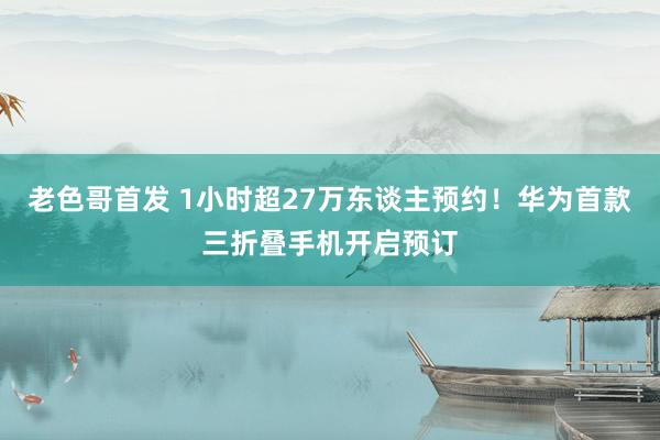 老色哥首发 1小时超27万东谈主预约！华为首款三折叠手机开启预订