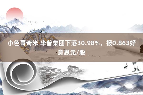 小色哥奇米 华普集团下落30.98%，报0.863好意思元/股