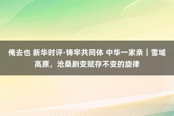 俺去也 新华时评·铸牢共同体 中华一家亲｜雪域高原，沧桑剧变赋存不变的旋律