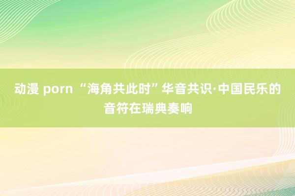 动漫 porn “海角共此时”华音共识·中国民乐的音符在瑞典奏响