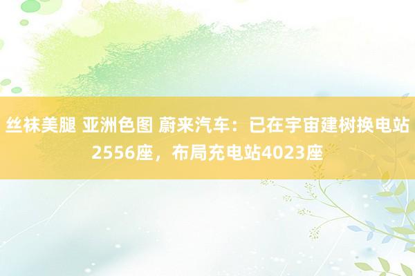 丝袜美腿 亚洲色图 蔚来汽车：已在宇宙建树换电站2556座，布局充电站4023座