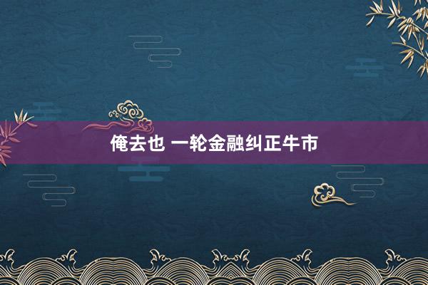 俺去也 一轮金融纠正牛市