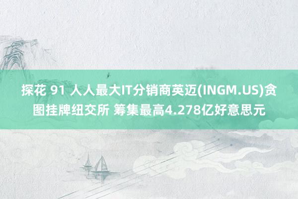 探花 91 人人最大IT分销商英迈(INGM.US)贪图挂牌纽交所 筹集最高4.278亿好意思元