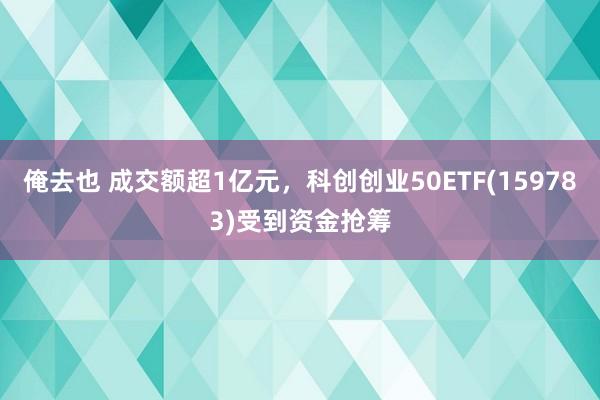 俺去也 成交额超1亿元，科创创业50ETF(159783)受到资金抢筹