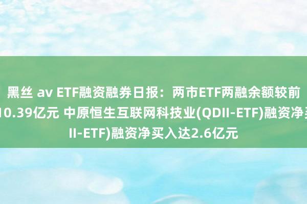 黑丝 av ETF融资融券日报：两市ETF两融余额较前一往翌日减少10.39亿元 中原恒生互联网科技业(QDII-ETF)融资净买入达2.6亿元