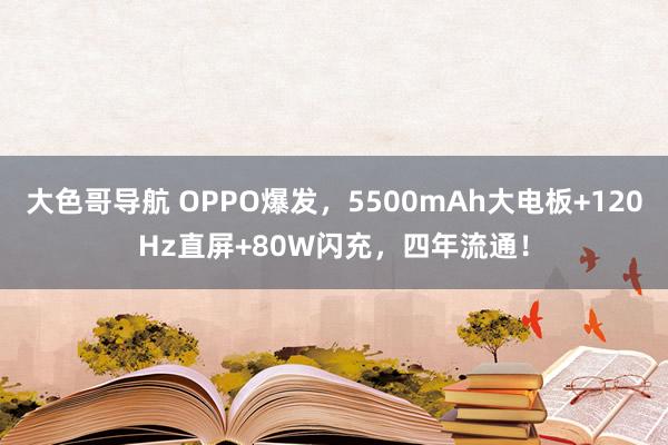 大色哥导航 OPPO爆发，5500mAh大电板+120Hz直屏+80W闪充，四年流通！