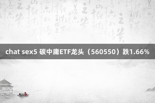 chat sex5 碳中庸ETF龙头（560550）跌1.66%