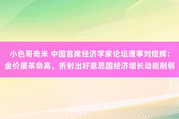 小色哥奇米 中国首席经济学家论坛理事刘煜辉：金价屡革命高，折射出好意思国经济增长动能削弱