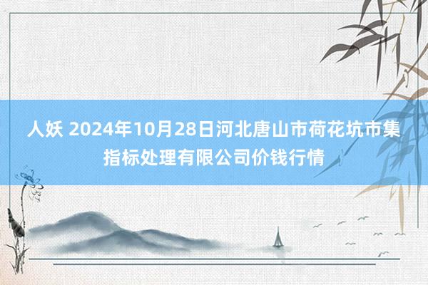 人妖 2024年10月28日河北唐山市荷花坑市集指标处理有限公司价钱行情