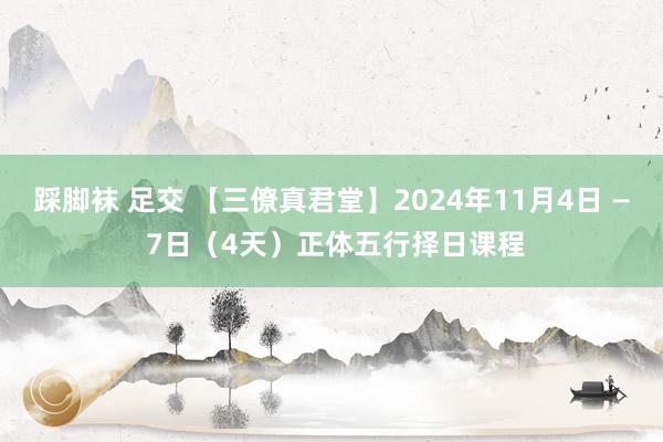 踩脚袜 足交 【三僚真君堂】2024年11月4日 — 7日（4天）正体五行择日课程