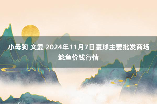 小母狗 文爱 2024年11月7日寰球主要批发商场鲶鱼价钱行情