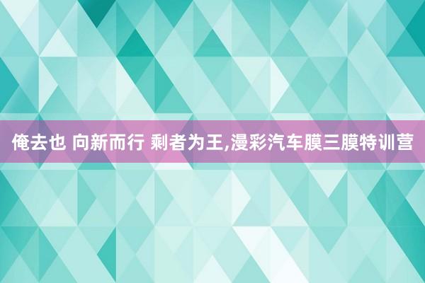 俺去也 向新而行 剩者为王，漫彩汽车膜三膜特训营