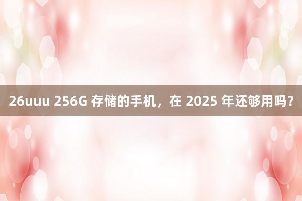 26uuu 256G 存储的手机，在 2025 年还够用吗？